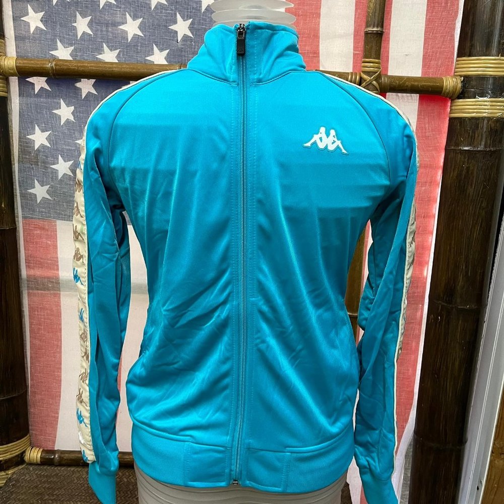 NWOT KAPPA track Jacket zip up coat blue